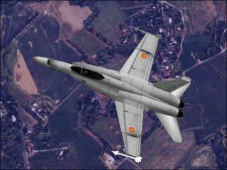 Un C.15 del Ala 12 volando en Combat Flight Simulator