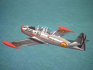 Un HA-200A del escuadr�n 406, basado en Torrej�n.